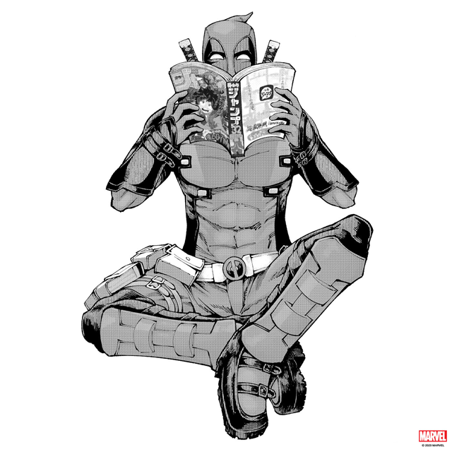 Deadpool Samurai Coloring Book Art Only R2